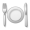 Fork and Knife With Plate emoji on Samsung